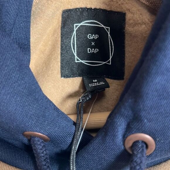 GAP x‎ Dapper Dan DAP Logo Limited Edition Brown Hoodie Pullover Men Size Medium - Picture 6 of 8